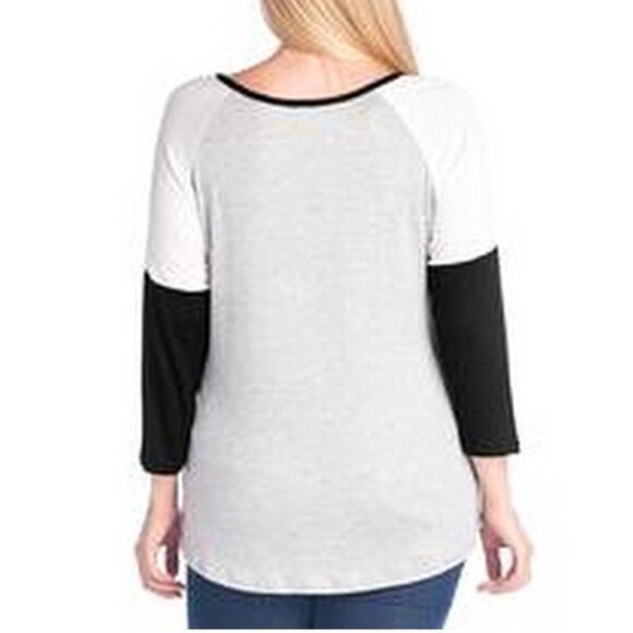 Thankful Grateful and Truly Blessed Plus Size Gold Foil Heart Color Block Black - Picture 2 of 5